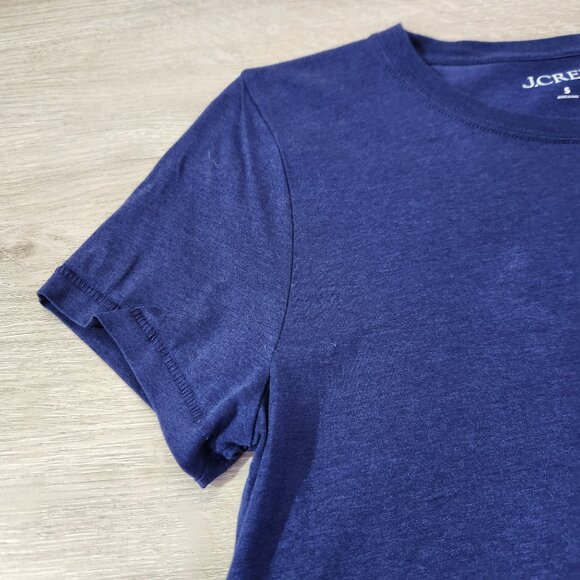 J.Crew Navy Blue Short Sleeve T-Shirt Cotton & Lyocell Blend Womens Size S - Picture 8 of 13